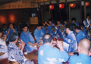 二階囃子の稽古