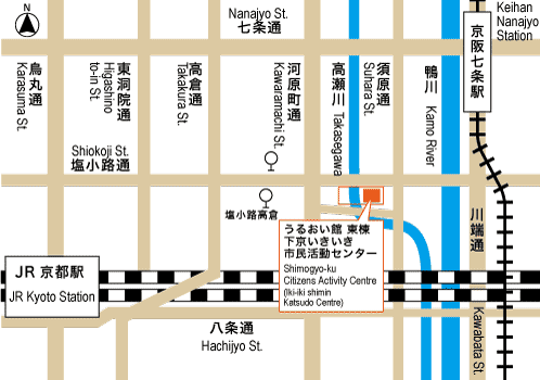 いきいき市民活動センター地図